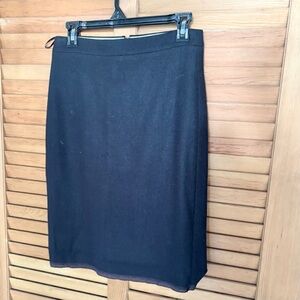 J. Crew Classic Black Pencil Skirt